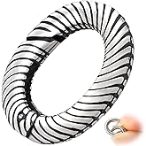 Pndeyo 925 Sterling Silver Jewelry Clasps, Hypoallergenic Round Necklace Enhancer Shortener, Spring Rings Clasp Connector Clips for Bracelet Anklet Jewelry Making- Black