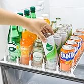 GlintFy Drink Organizer for Fridge,Soda Can Dispenser for Refrigerator,Upgraded 5 Row Fridge Drink Organize,Drink Pusher for 