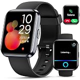Smartwatch for Women/Men, Compatible with Android & iPhone, 1.8'' Fitness Tracker Watch with Alexa, Call & Notification Alerts, Heart Rate & Sleep Monitor, 120 Sports Modes, Waterproof Smart Watch