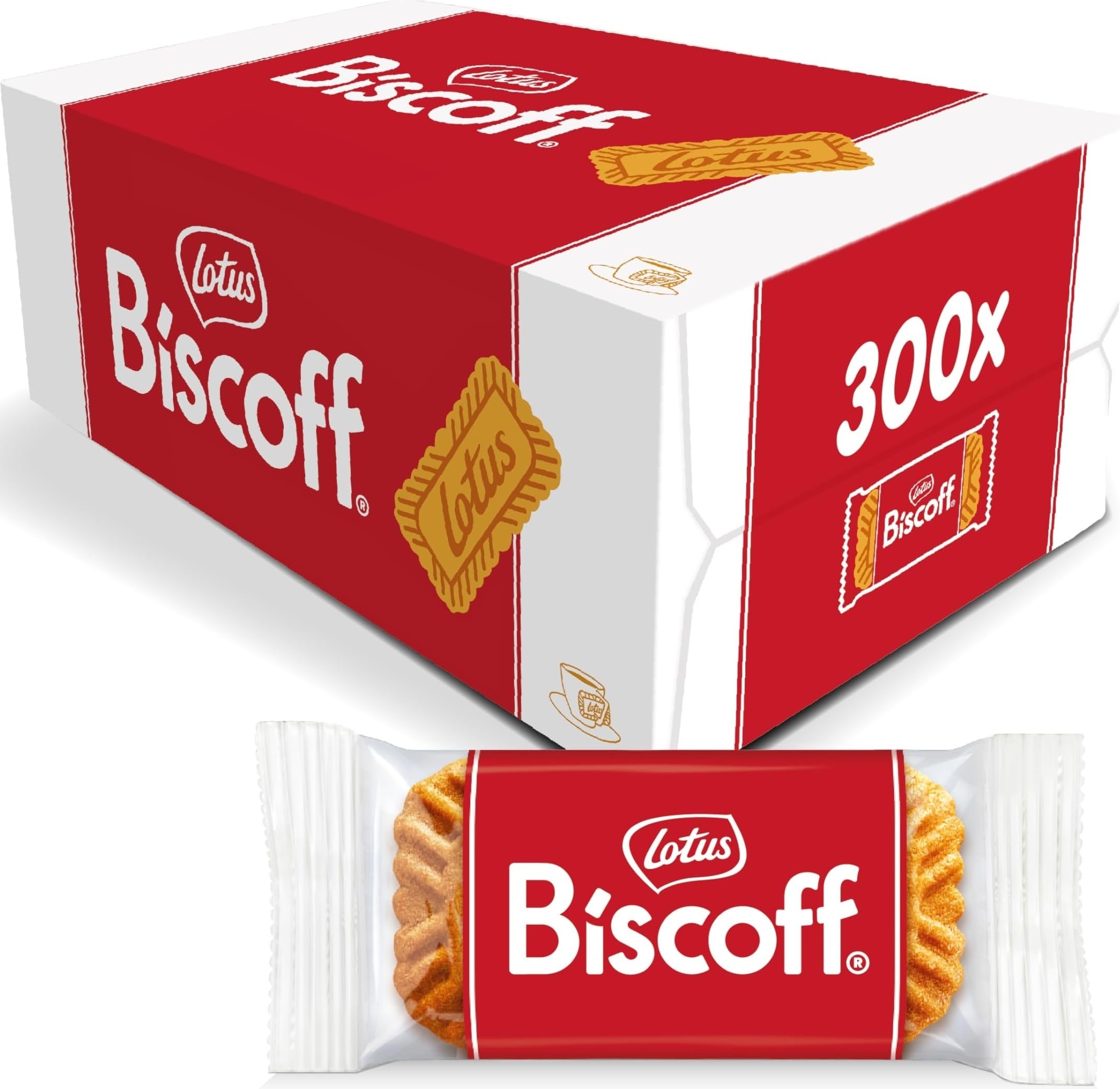 Lotus Biscoff | Orginal Karamellisierter Keks | 300 Einzeln Verpackte Kekse | Einzigartiger Knuspriger Geschmack | Vegan | Kein Zusatz von Aromen oder Farbstoffen | 1.875 kg