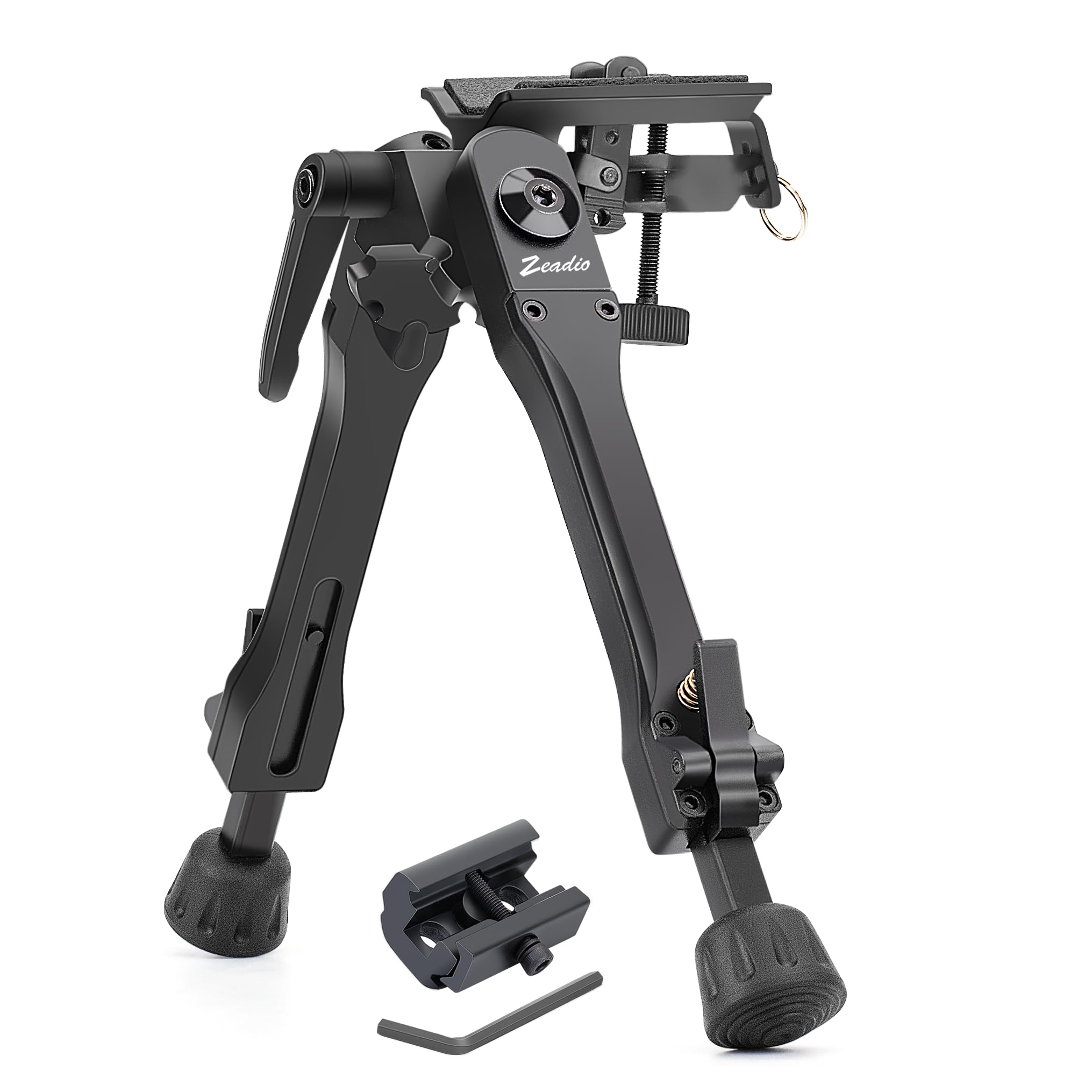 Zeadio Pivot Tiltable Bipod with Sling Mount and Adapter for Picatinny Weaver Rail, 7 to 10 Inches (F19S)