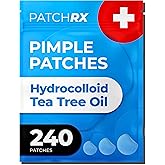 PatchRx Pimple Patches for Face (500 Patches), Hydrocolloid Pimple Patches - Pimple Patch Zit Patch and Pimple Stickers - Hyd