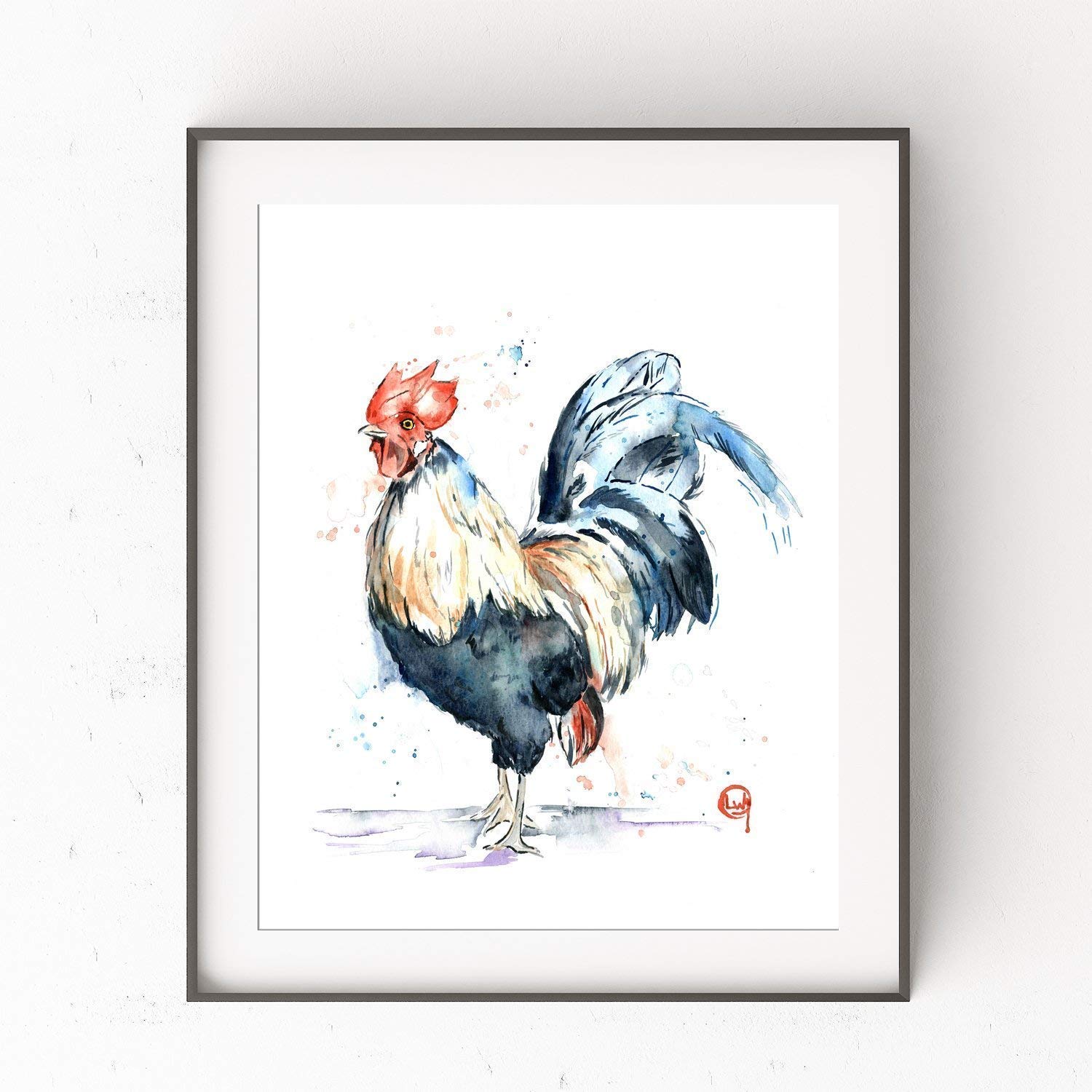 Amazon Com Rooster Wall Decor Farm Animal Kitchen Wall Art