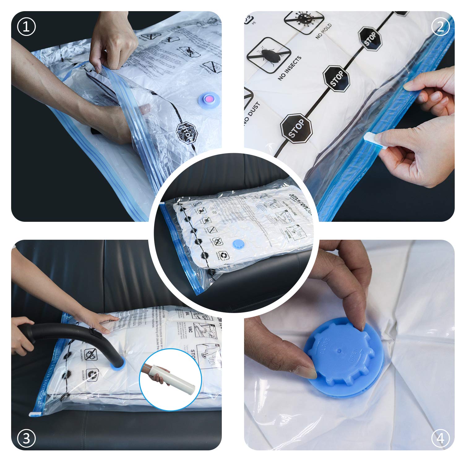 Almacenaje de ropa y de armario 3 grandes incluyen boca para aspirador