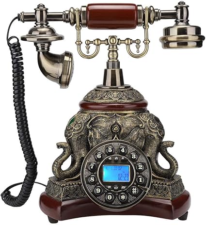 新春福袋21 レトロな固定電話 ヨーロッパ式クラシックヴィンテージターンテーブルダイヤルアンティーク回転デスクトップ固定有線電話 装飾コレクションギフト毎日使用 ホームオフィスホテル 電話