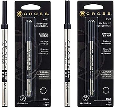 Cross Refill for Selectip Gel Roller Ball Pen Black 1 Card Pair (8523)