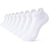 BOOPH Kids Ankle Socks Boys Girls Athletic Cushioned Low Cut Socks for Running 8 Pairs 4-14 Years