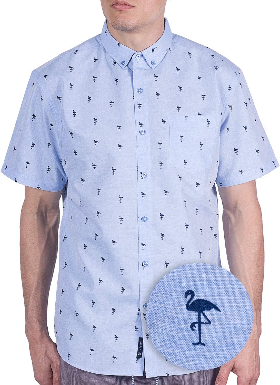 Visive Hawaiian Shirt for Men and Big Mens Short Sleeve Button Down, Size S - 4XL