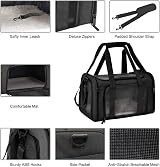 Qlfyuu Cat Carrier Dog Carrier Portable Soft Sided Airline Approved Large view 4