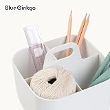 BLUE GINKGO Stackable Organizer Caddy White Square 4 Compartments 16.5cm view 7
