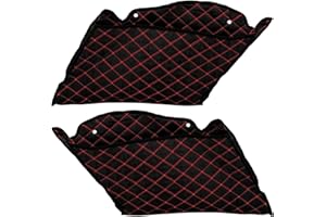 HDBUBALUS Stretched Saddlebag Liners Inserts Compatible with Harley 2014-2023 1 Pair (Red Stitching, for 4'' Saddlebag)