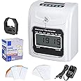 Yescom Employee Attendance Punch Time Clock Payroll Recorder LCD Display w/ 100 Cards