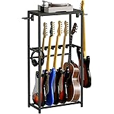 MAHANCRIS Guitar Stand for Acoustic Holder, Electric Guitar, Ukulele, Multiple Guitar Rack Holder, Floor Adjustable for Guita