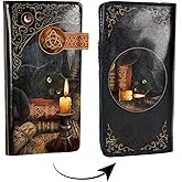 Nemesis Now Lisa Parker Witching Hour Cat Purse, 18.5cm, Embossed Design, Stylish and Spacious Wallet for Women