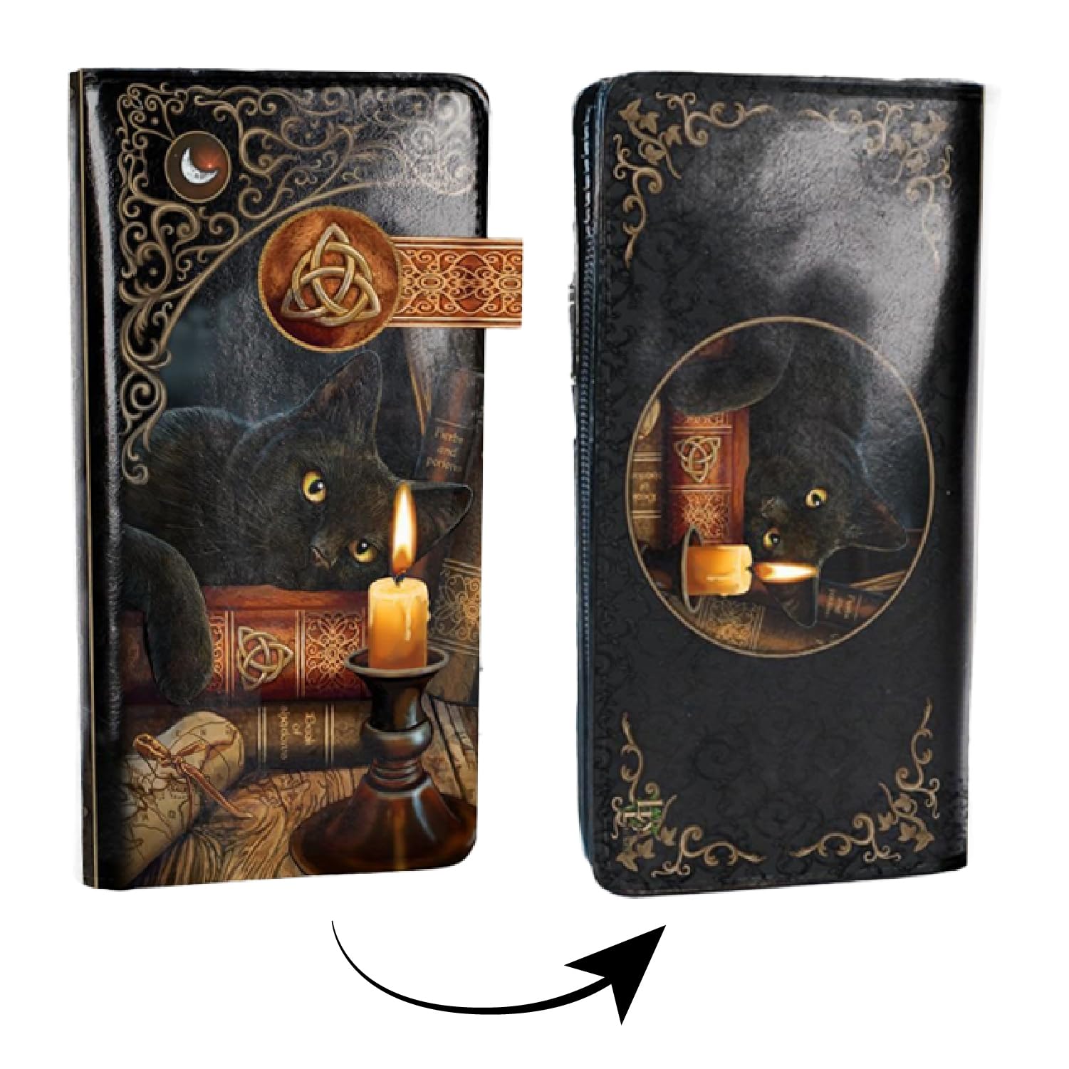 Nemesis Now B3939K8 Witching Hour Lisa Parker Embossed Purse 19cm Black, PU, 18.5cm