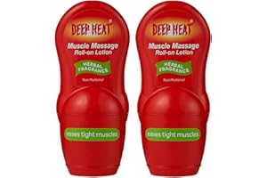 2 x Deep Heat Muscle Massage Roll-on Lotion (Herbal Fragrance)