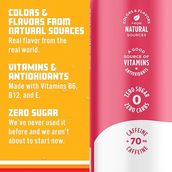 SPARKLING ICE CAFFEINE STRAWBERRY CITRUS SPARKLING WATER WITH CAFFEINE, ZERO SUGAR, WITH ANTIOXIDANTS AND VITAMINS,16 FL OZ CANS (PACK OF 12)