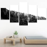 SIGNWIN 5 Panel Canvas Wall Art Expressive Landscape for Home Decorations Ready to Hang - 60