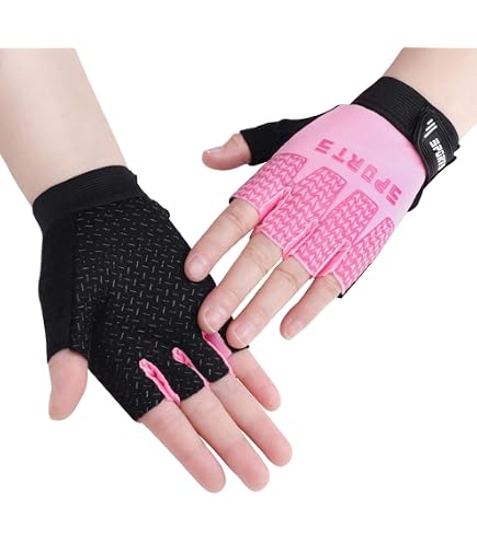 Gants Vélo Mi-doigts Enfants 4-10 Ans - Paume Silicone Antidérapante | Respirants Pour Skate, Escalade, Sports Extérieurs