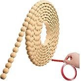 Leinuosen Flexible Molding Trim Peel and Stick for Walls Decorative Bead Pearl DIY Wall Trim for Bathroom Mirror Frame Border Backsplash Ceiling Cabinet TV Wall Edge(Wood,10ft /15 mm)