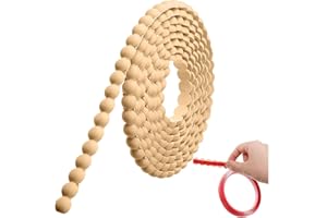 Leinuosen Flexible Molding Trim Peel and Stick for Walls Decorative Bead Pearl DIY Wall Trim for Bathroom Mirror Frame Border Backsplash Ceiling Cabinet TV Wall Edge(Wood,10ft /15 mm)