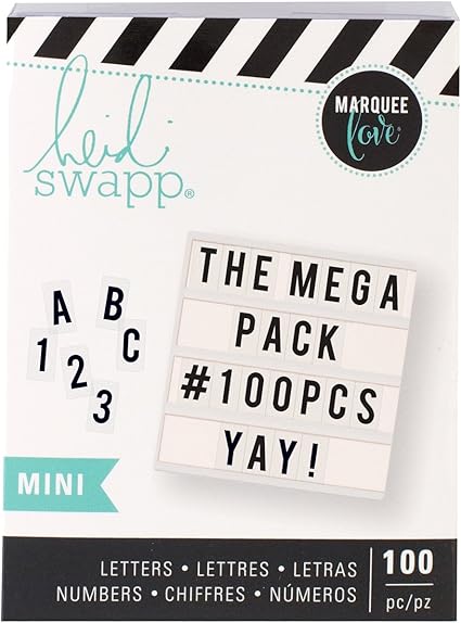 Amazon Co Jp Heidi Swapp ハイディスワップ ミニ パック ライトボックス Mega Black 100 ピース 文房具 オフィス用品
