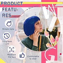 LIULIUBTY Short Bob Hair Wigs Straight with Flat