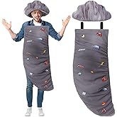Mepase Tornado Costume Halloween Storm Costume Swirling Vortex Style for Adult with Dark Clouds Hat Swirling Vortex Style for Adults That Enjoy Thunder Weather Storms and Destruction