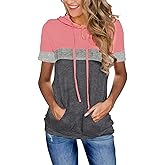 MixShe Womens Tops Summer Clothes Casual Shirts Ladies Hoodies Pullover Short Sleeve Blouses Trendy Fashion Tunics