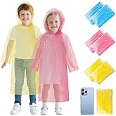 twoworld 30 Kid Rain Ponchos Bulk Disposable for Kids,Emergency Rain Ponchos for Girls Boys Travelling Camping Hiking