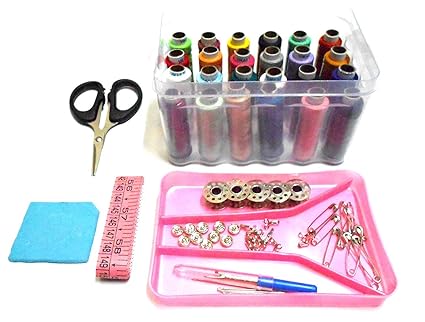 GOELX Sewing kit, Daily Needs Multipurpose Travel Kit with All Accessories, Sewing Threads &