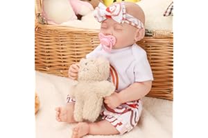 Jirachi Lifelike Reborn Baby Dolls, 18-Inch Adorable Real Life Full Body Vinyl Sleeping Baby Girl, Cute Realiatic Reborn Baby with Feeding Kits