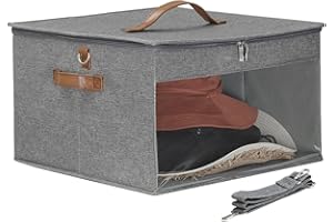 Qozary Hat Storage Box - Large Hat Organizer for Cowboy Hats, Hat Box for Women & Men, Foldable Closet Storage Box, Dustproof Hat Travel Case - Easily Store Wide Brim Hats