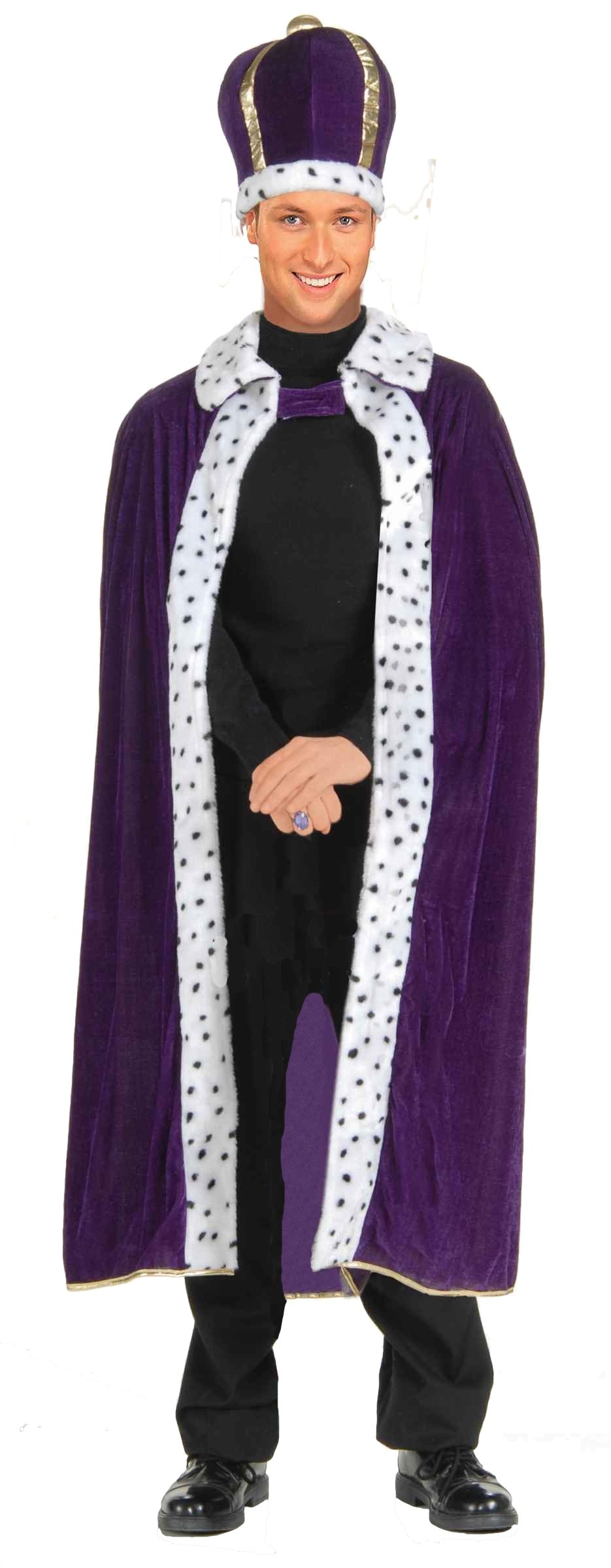 Forum Novelties 61300 King Robe and Crown Set Medieval/Renaissance Adult Costumes, AdultMale, Purple, One Size