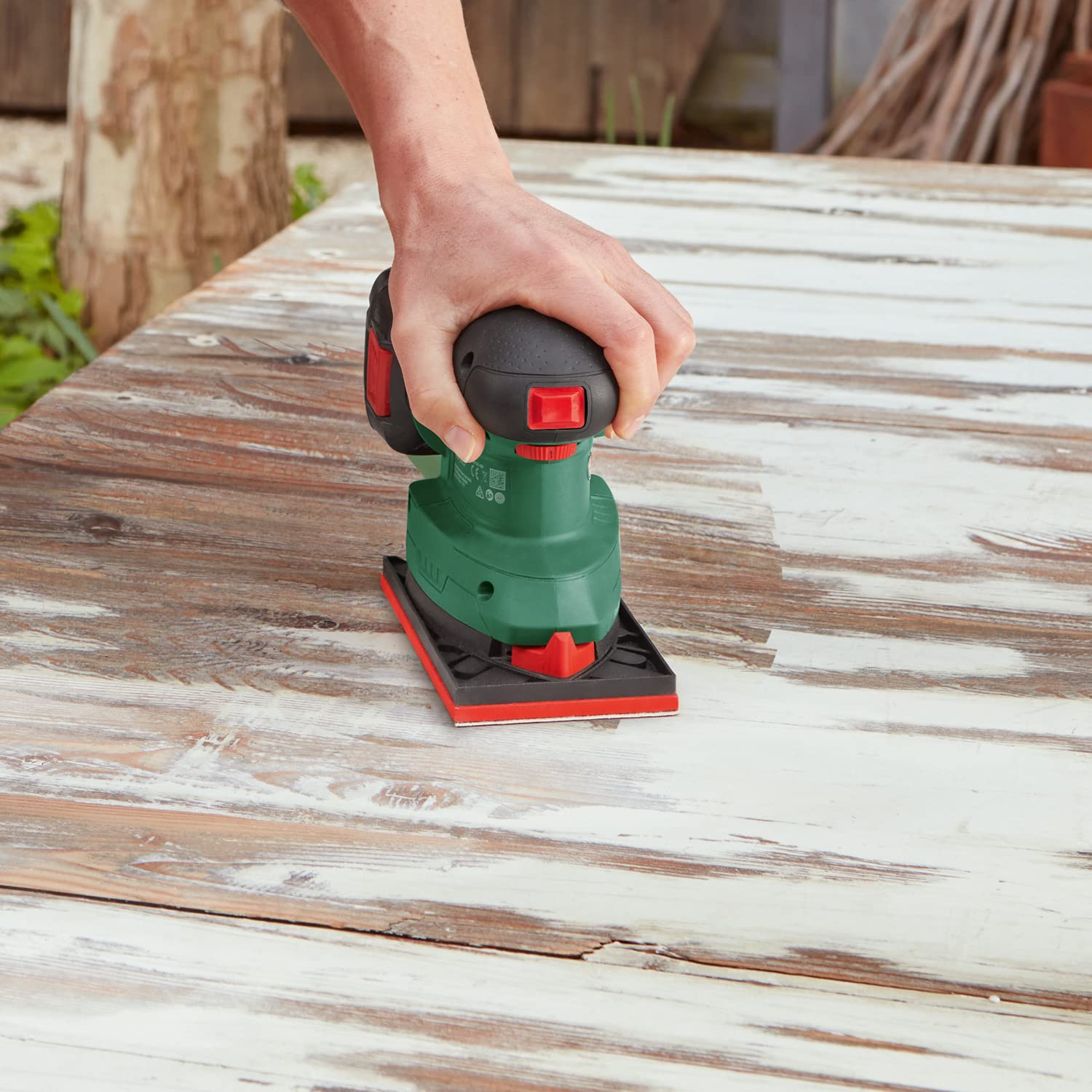 Bosch Akku-Schleifer UniversalSander 18V-10 (ohne Akku; 18 Volt System; für die DIY-Holzbearbeitung; 2x Schleifpapier; im Karton) 3