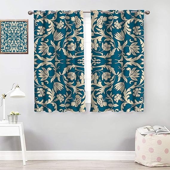 sheetsare Chinese Draped Curtains Scroll Pattern with