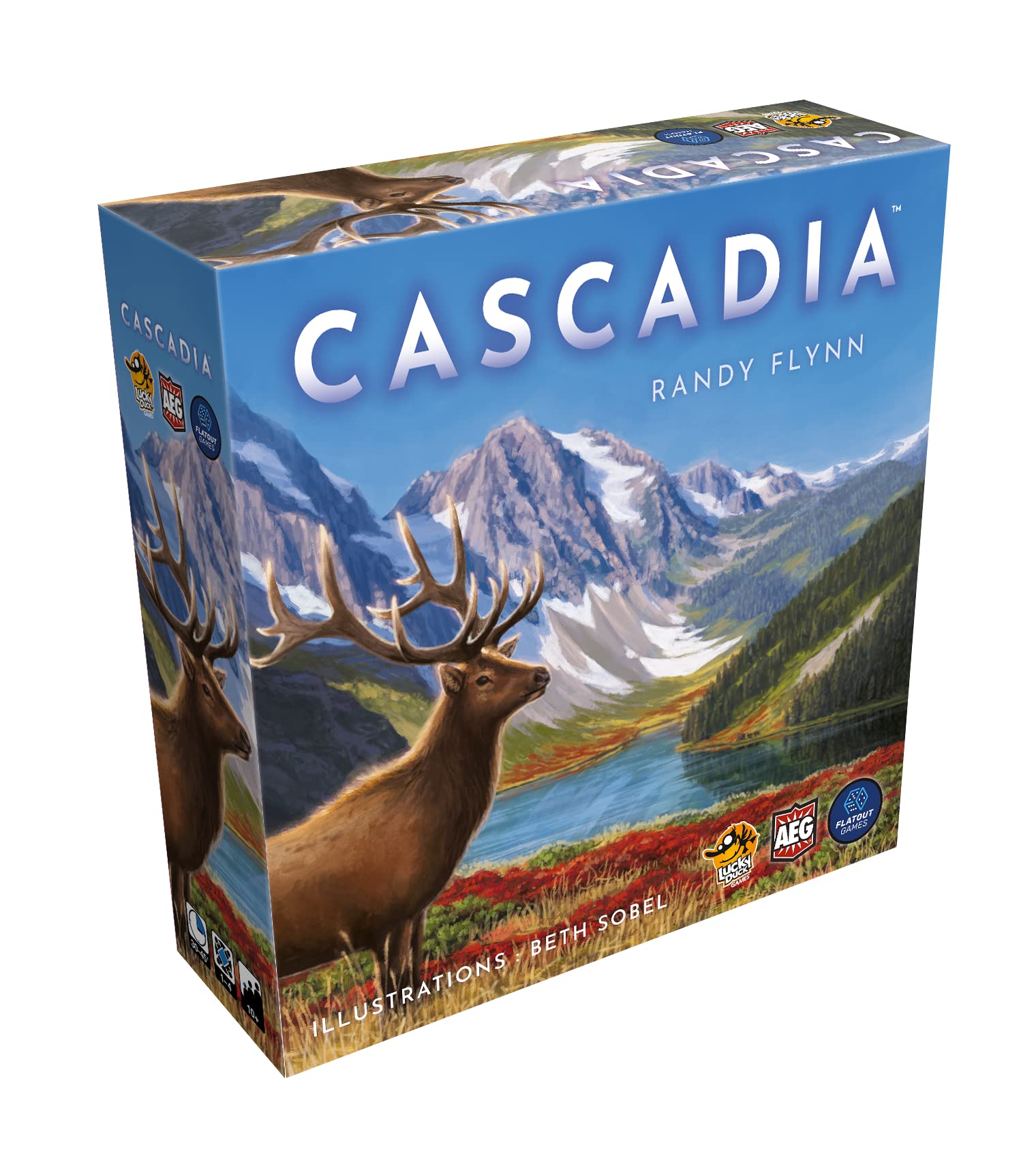 Lucky Duck Games - Cascadia, French Version, Board Game, Board Game, From 10 Years, 1 to 4 Players, 30-45 Minutes