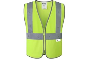 JKSafety Kids Safety Vest Kids Construction Vest with 3M Reflective Tapes High Visibility Meet ANSI Standard (BK300)