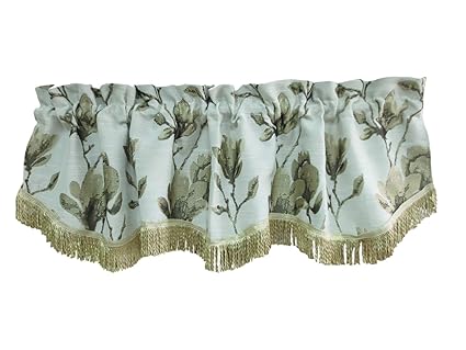 Violet Linen Venetian Collection Decorative Vintage Design Window Valance, 60 x 15, Gold