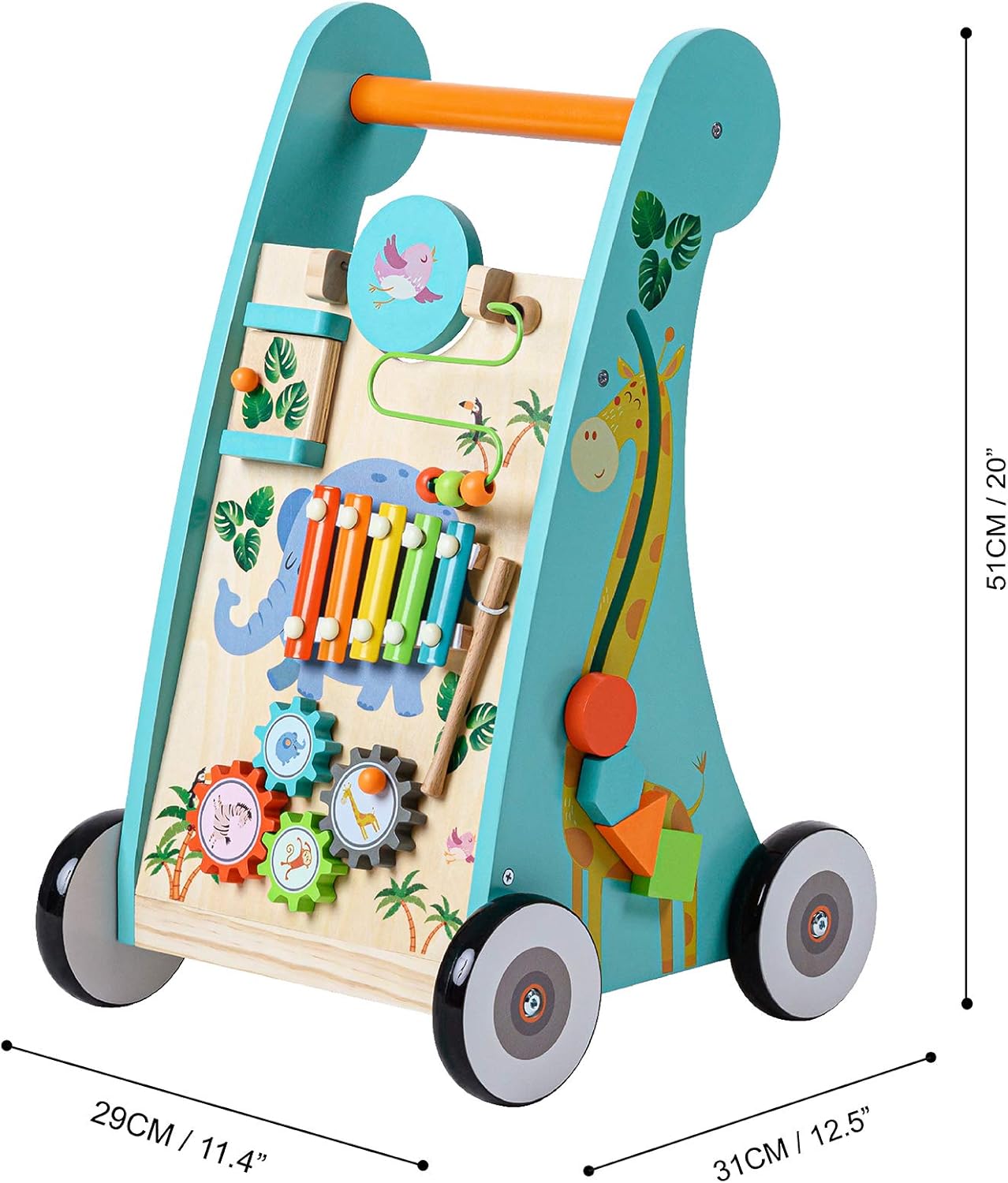 Teamson Kids Pousseur Trotteur En Bois Apprentissage De La Marche Bebe Enfant Bleu Ps T0008 Trotteurs Bebe Et Puericulture Kholanhthinhvuong Com