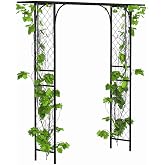 Zhongma Metal Garden Arbor, 83.5'' High x 82.7'' Wide, Outdoor Arch for Climbing Plant, Decorations Pergola