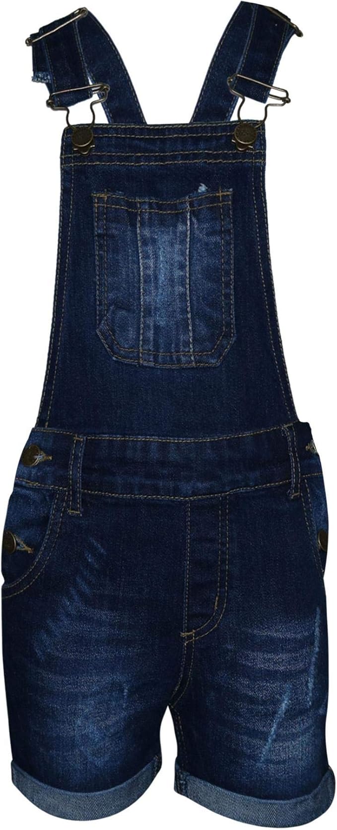 dark blue overall shorts