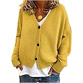 SOLY HUX Women's Plus Size Cardigan Sweater Button Down V Neck Long Sleeve Knit Trendy Outerwear