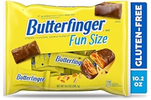 Butterfinger, Chocolatey, Peanut-Buttery, Fun Size Candy Bars Halloween Candy, Individually Wrapped, 10.2 oz