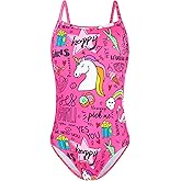 Snowheart Girls Swimsuit One-Piece Bathing Suits Multicolor Kids Sport Summer Beach Swimwear for 2-12 Years Old