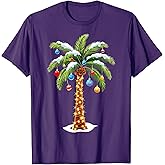 Christmas Palm Tree Hawaiian Tropical Xmas T-Shirt