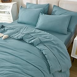 Litanika King Size Comforter Set Grayish Teal - 7