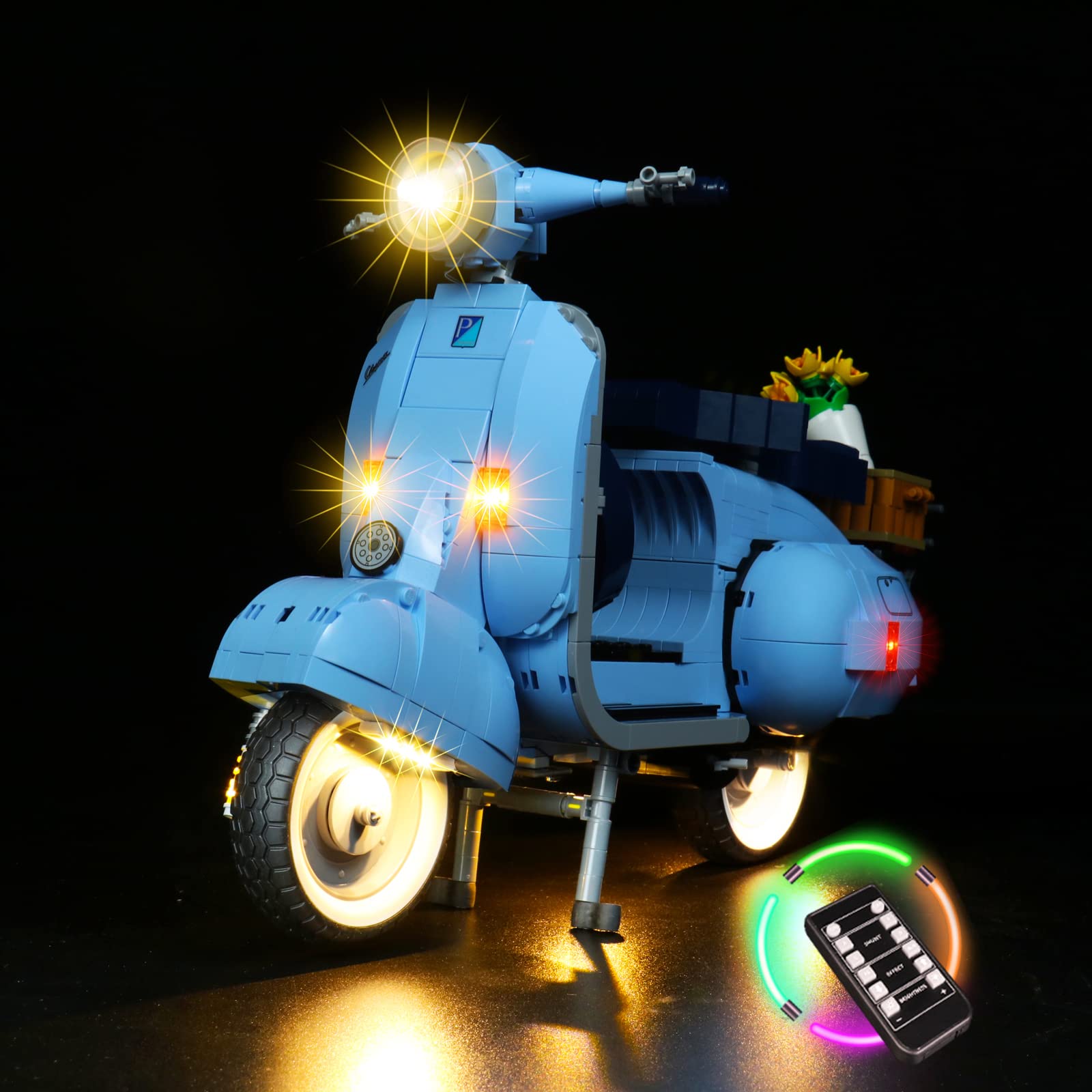 LocoLee Led Light Set for Vespa 125 Scooter, Decoration Light Kit (Remote Control)