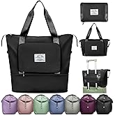 Ranslen Large Capacity Folding Travel Bag,Expansion Travel Duffel Bag with Dry and Wet Separation Portable Travel Duffel Bag