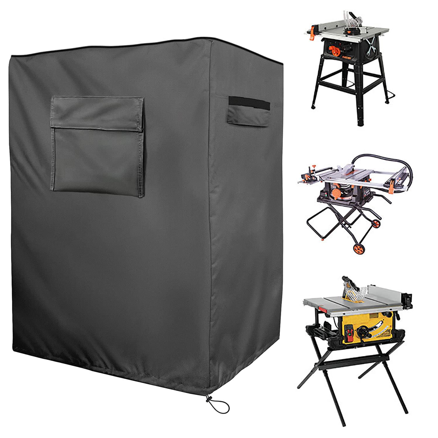 Cover for table saw, 600D Oxford cloth,Effective Protection tablesaw from Water and dust,Black (89 * 69 * 116 cm)